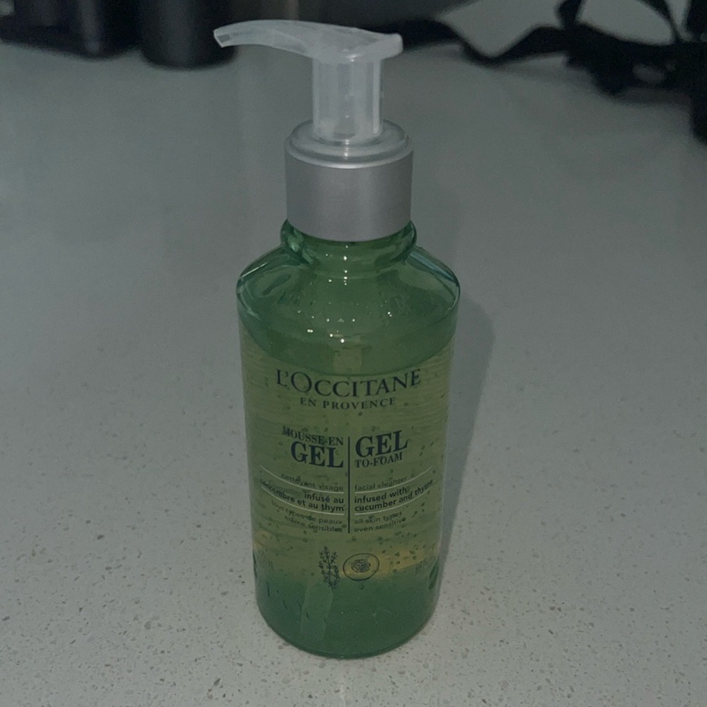 L’Occitane Gel-to-Foam cucumber cleanser